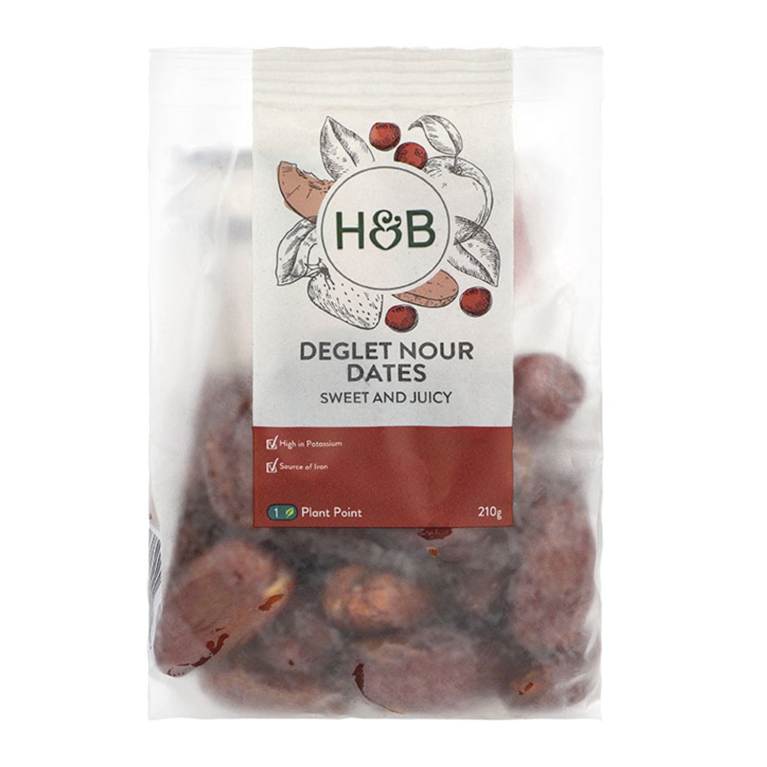 Holland & Barrett Deglet Nour Dates 210g, imported from the UK