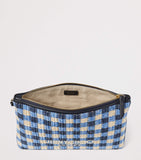 Jimmy Choo raffia logo pouch, imported from the UK