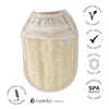 Hydréa London organic loofah exfoliating mitt with cuff, UK version