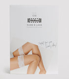 Wolford Nude 8 stay-up stockings with lace trim - British product
