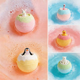 Livingandhome 6-pack fizzy bath bombs set with animal toys, imported from the UK