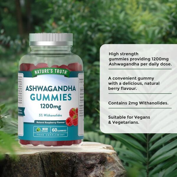 Nature's Truth Ashwagandha Gummies 1200mg 60 count, UK version