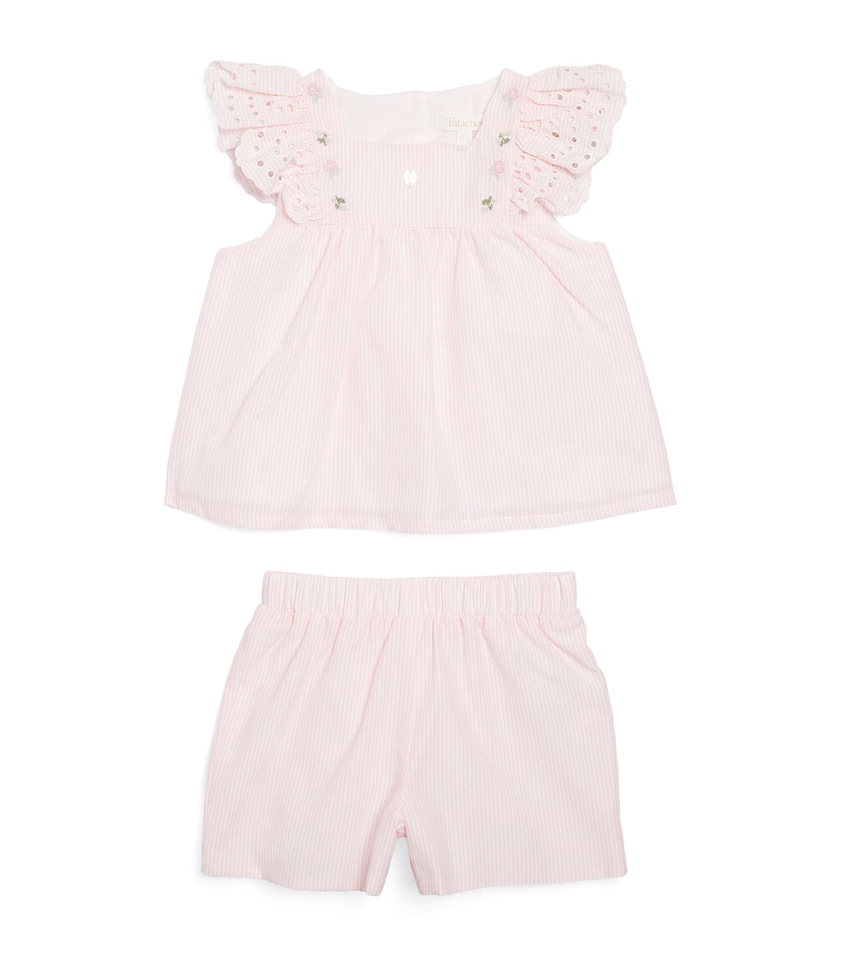 Patachou cotton-blend liberty top and shorts set for children ages 6 months to 4 years, imported from the UK