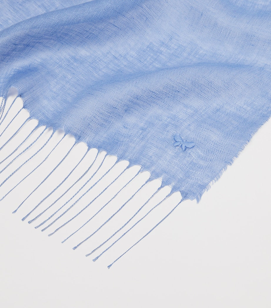 Weekend Max Mara linen fringe-trim scarf, UK version