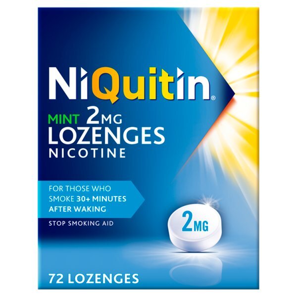 NiQuitin Mint 2mg Lozenges, 72 Lozenges- Quit Smoking Aid