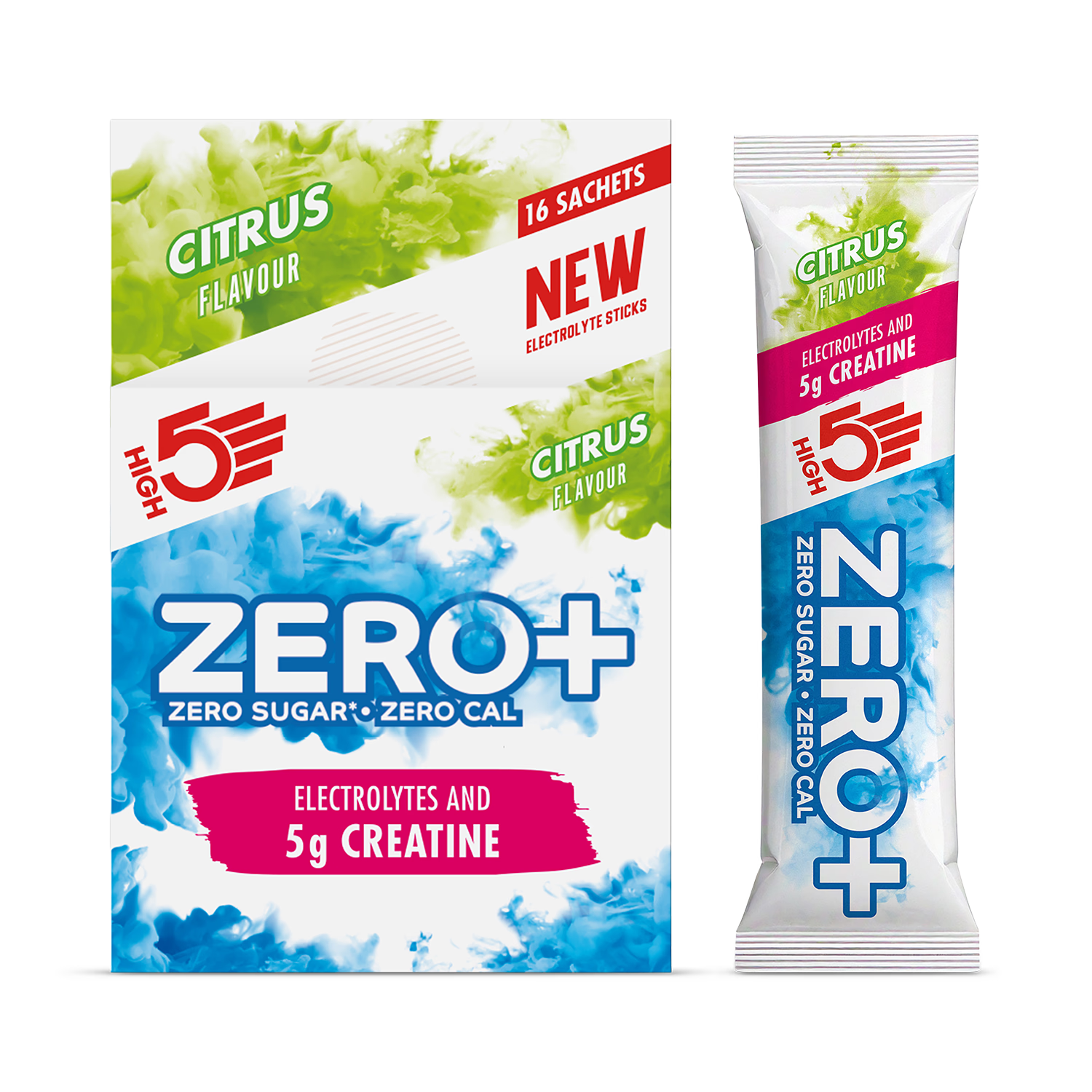 High5 Zero+ Creatine Electrolytes Citrus 16 sachets - British product