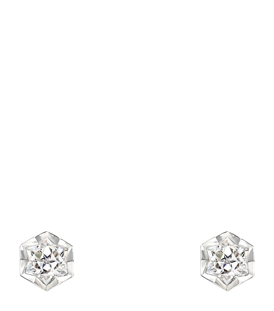 Chaumet Bee de Chaumet white gold diamond stud earrings - British product