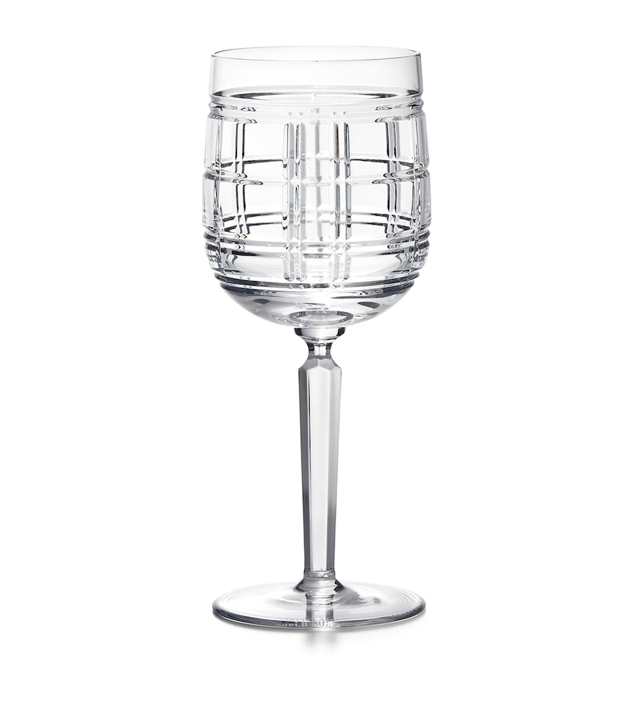 Ralph Lauren Home Hudson Plaid red wine glass, imported from the UK