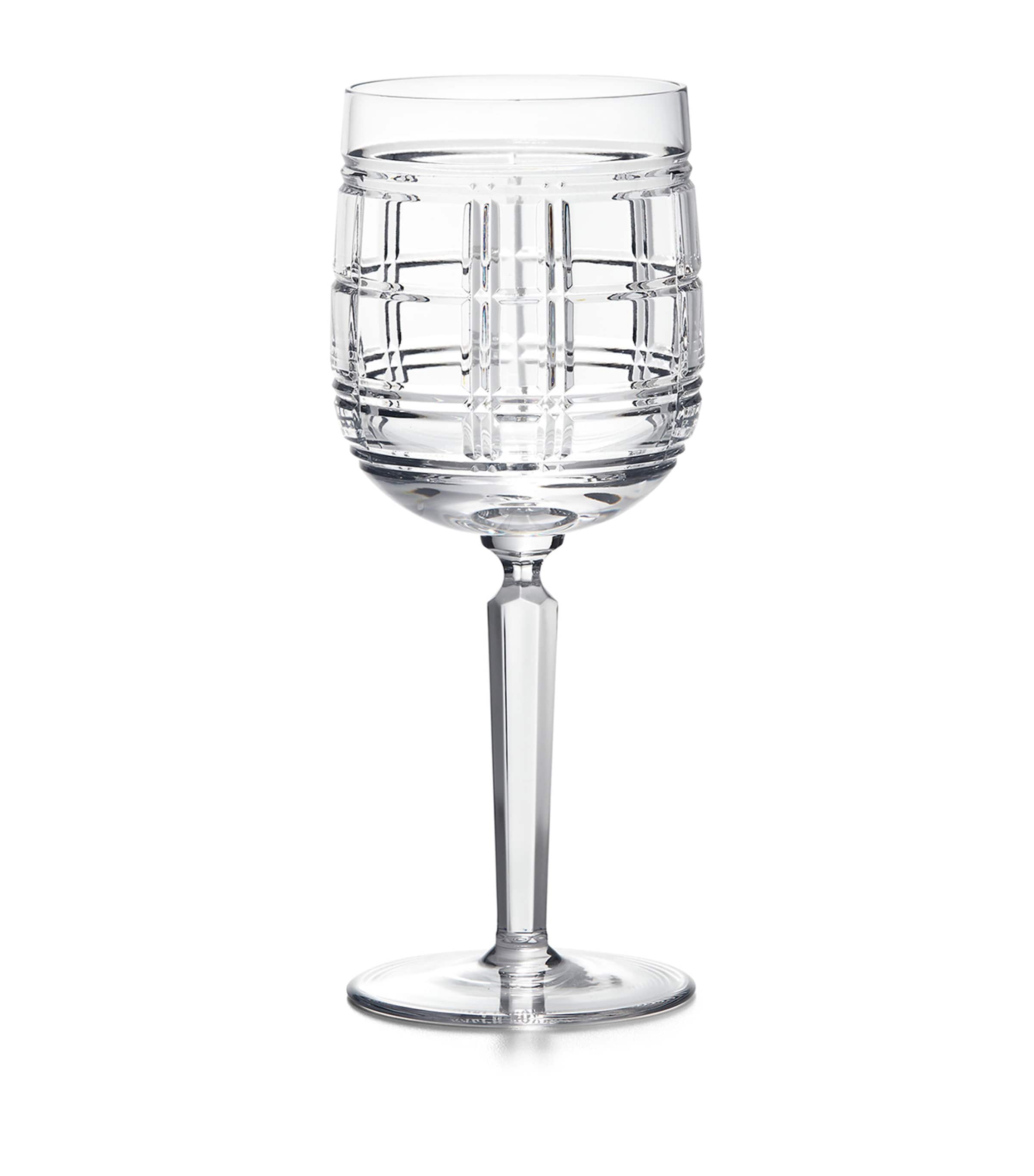 Ralph Lauren Home Hudson Plaid red wine glass, imported from the UK