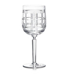 Ralph Lauren Home Hudson Plaid red wine glass, imported from the UK