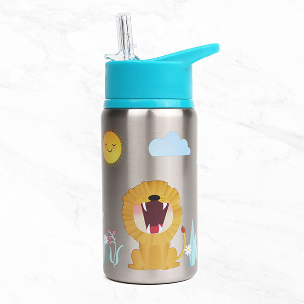 Myga Children's Animal Metal Water Bottle, imported from the UK