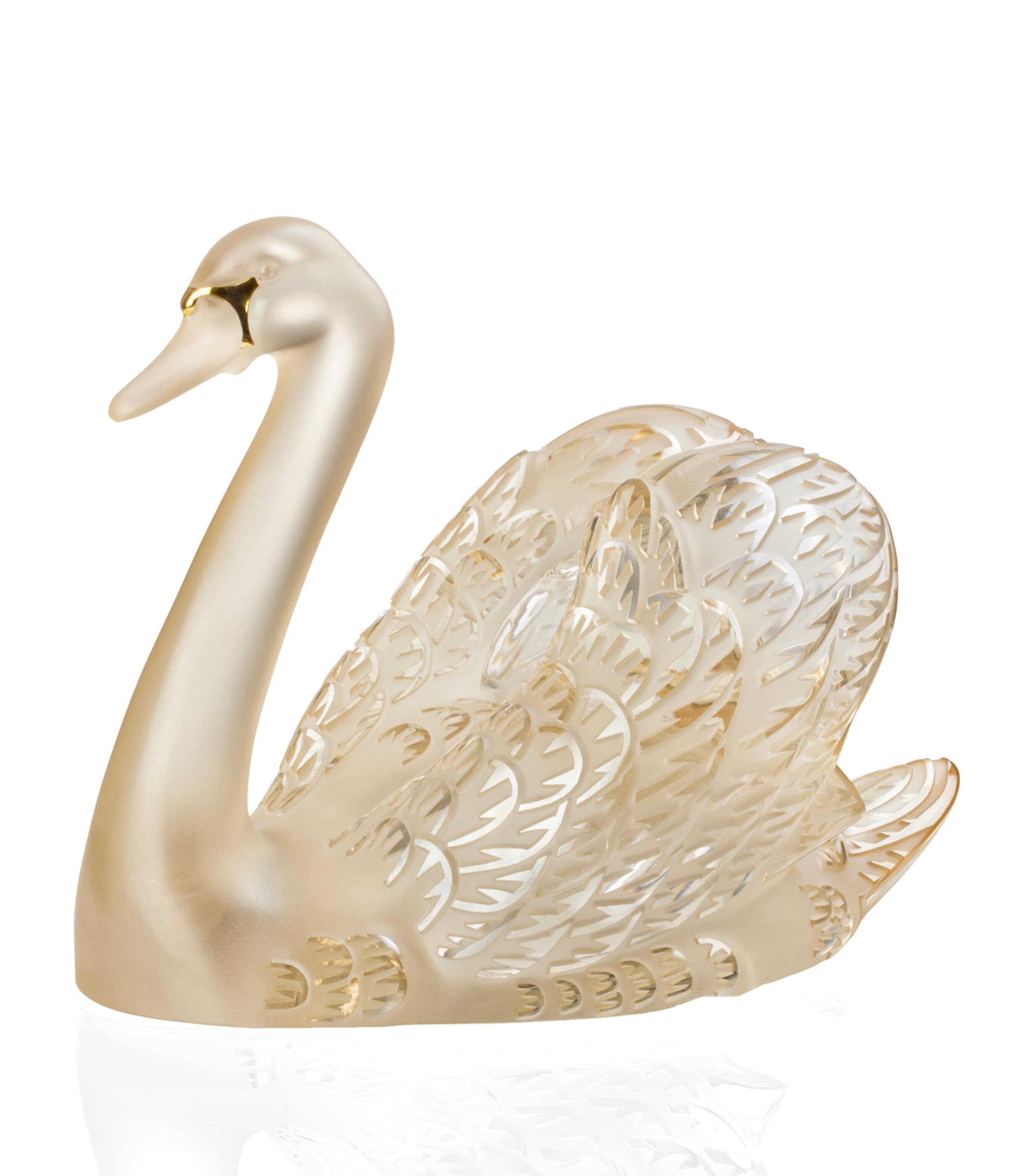 Lalique Swan Head Up Figure, UK version