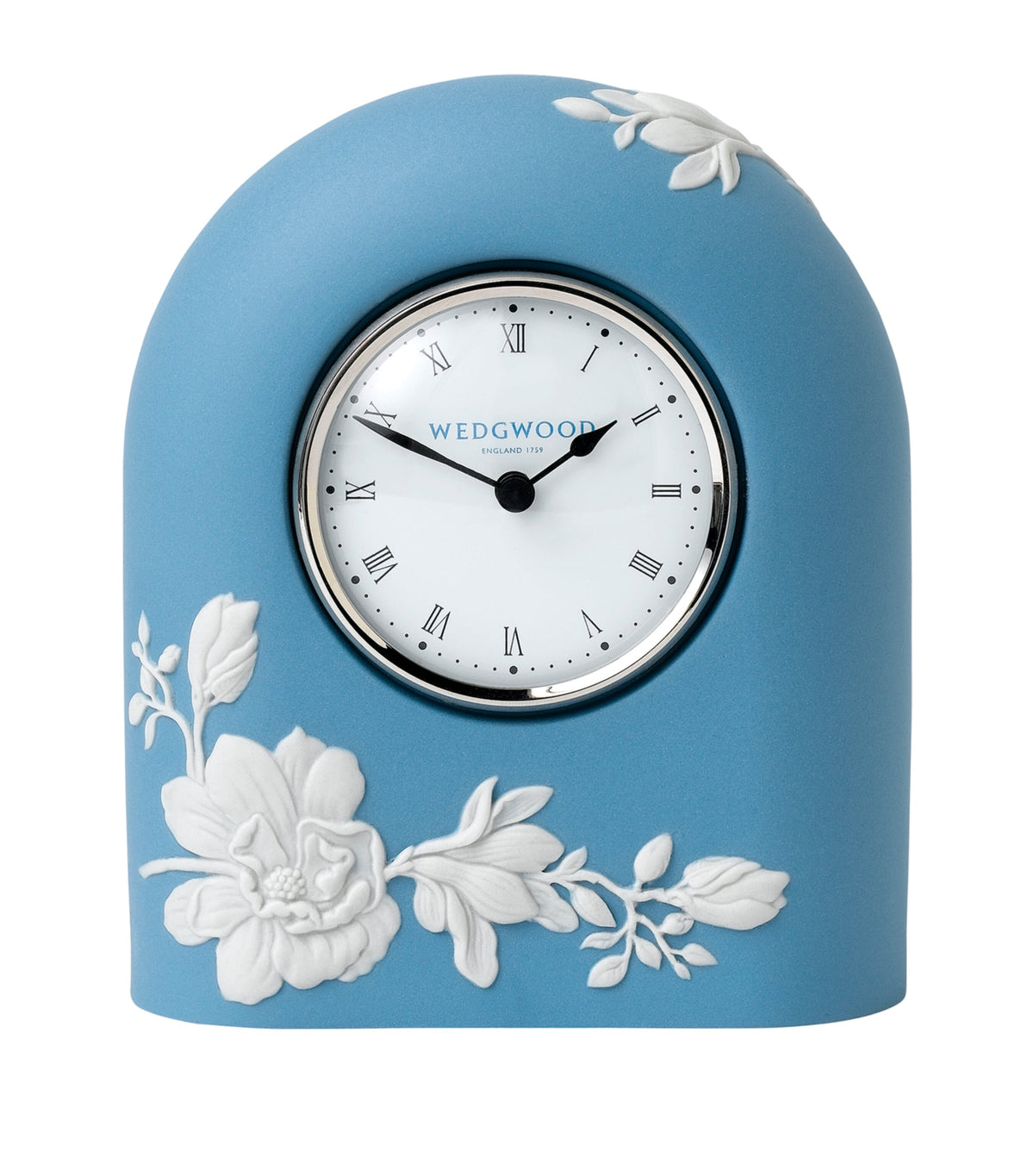 Wedgwood Magnolia Jasper mantel clock (British brand)