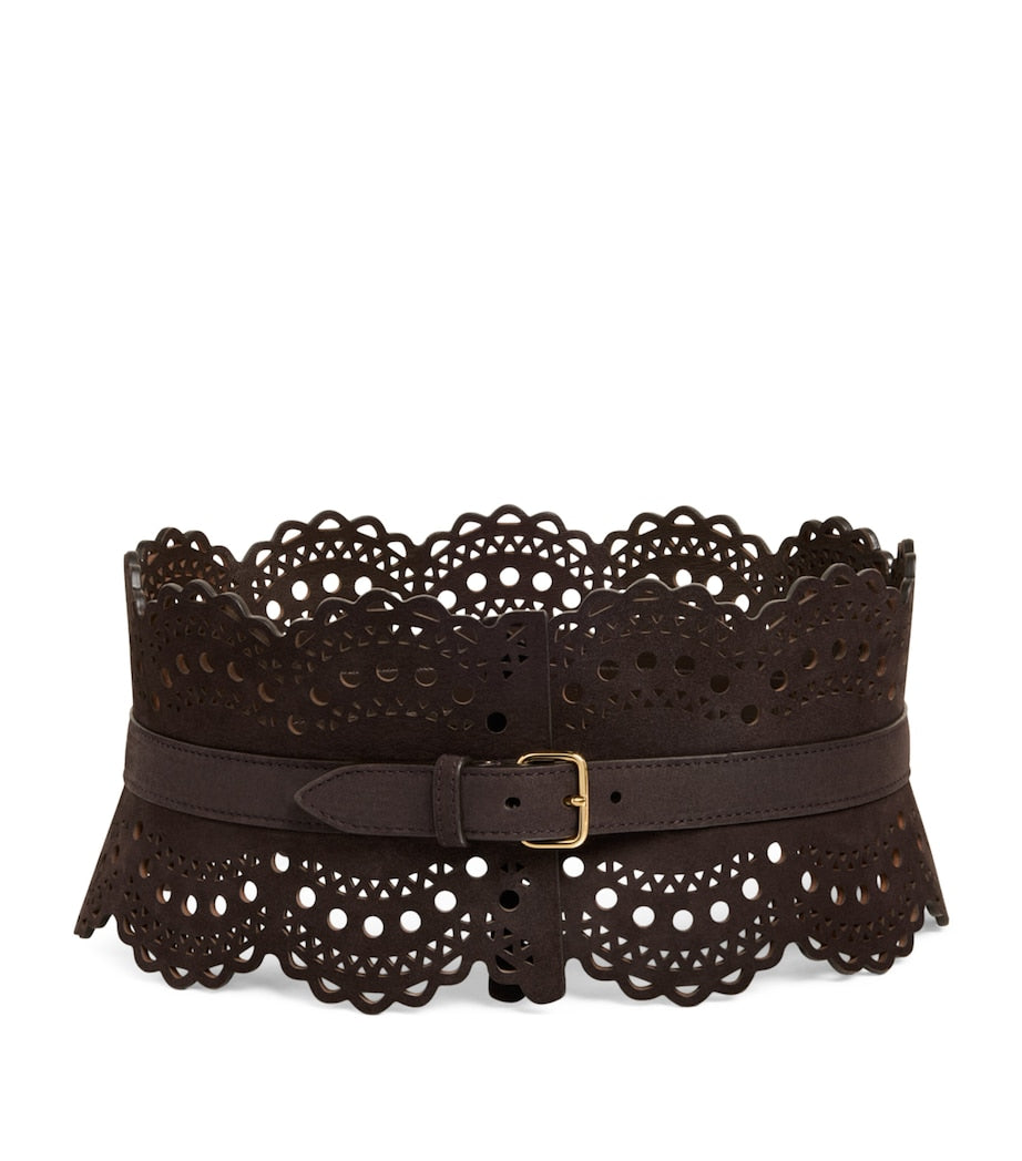 Alaïa leather bustier belt 12cm (British brand)