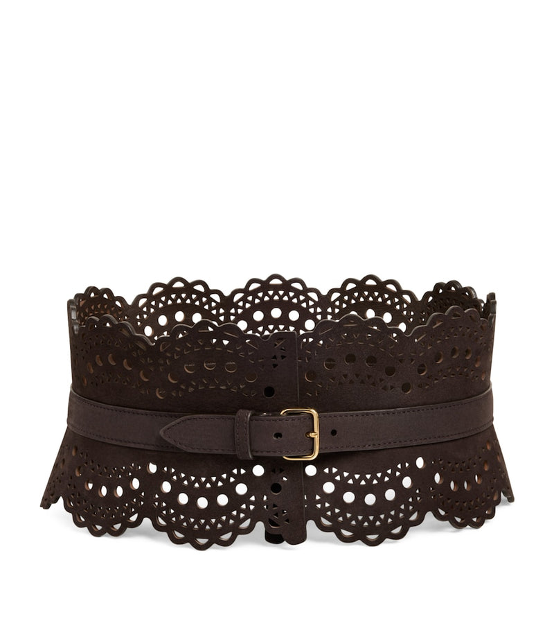 Alaïa leather bustier belt 12cm (British brand)