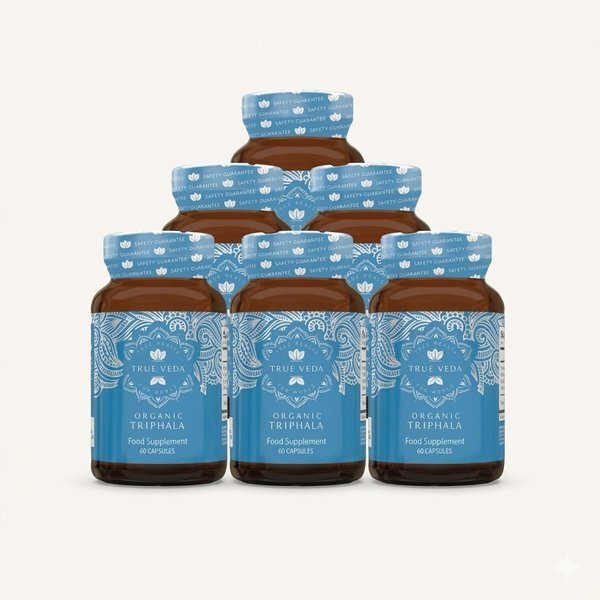 True Veda organic triphala supplement 10:1 extract 360 capsules (British brand)