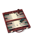 Aspinal of London 15-inch pebbled leather backgammon set - British product