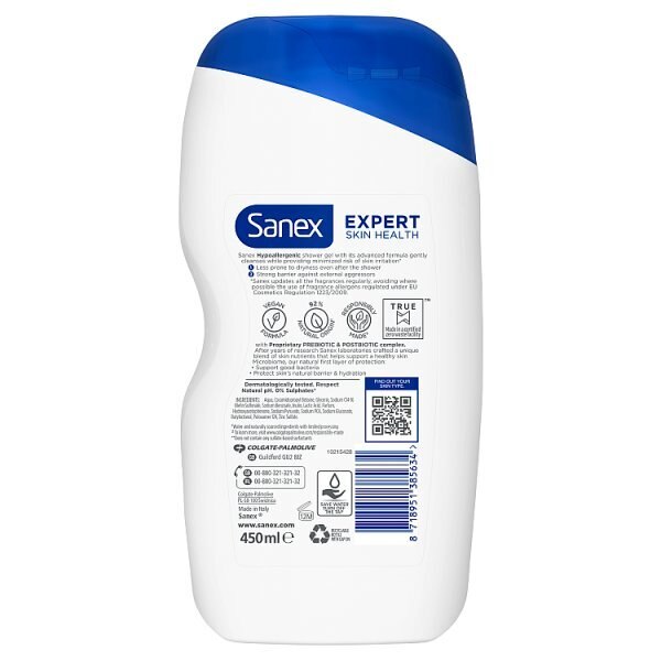 Sanex Expert Skin Health Hypoallergenic Shower Gel 450ml GOODS Boots   