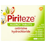 Piriteze Antihistamine Allergy Relief Tablets Cetirizine 30s GOODS Superdrug   