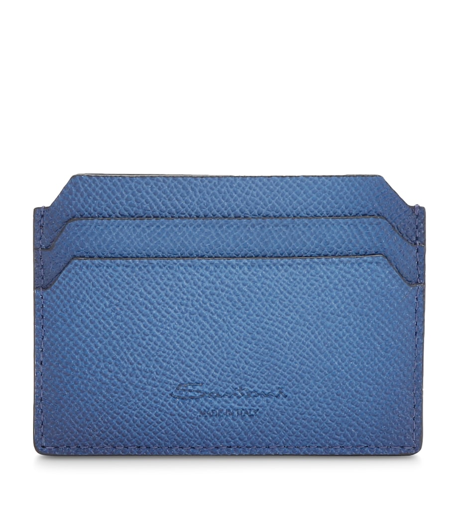 Santoni leather card holder 7x11cm, imported from the UK
