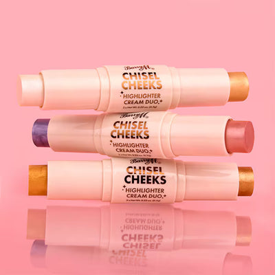 Superdrug Barry M Chisel Cheeks Highlighter Cream Duo Sølv & Gull - Kjøp online hos McGrocer
