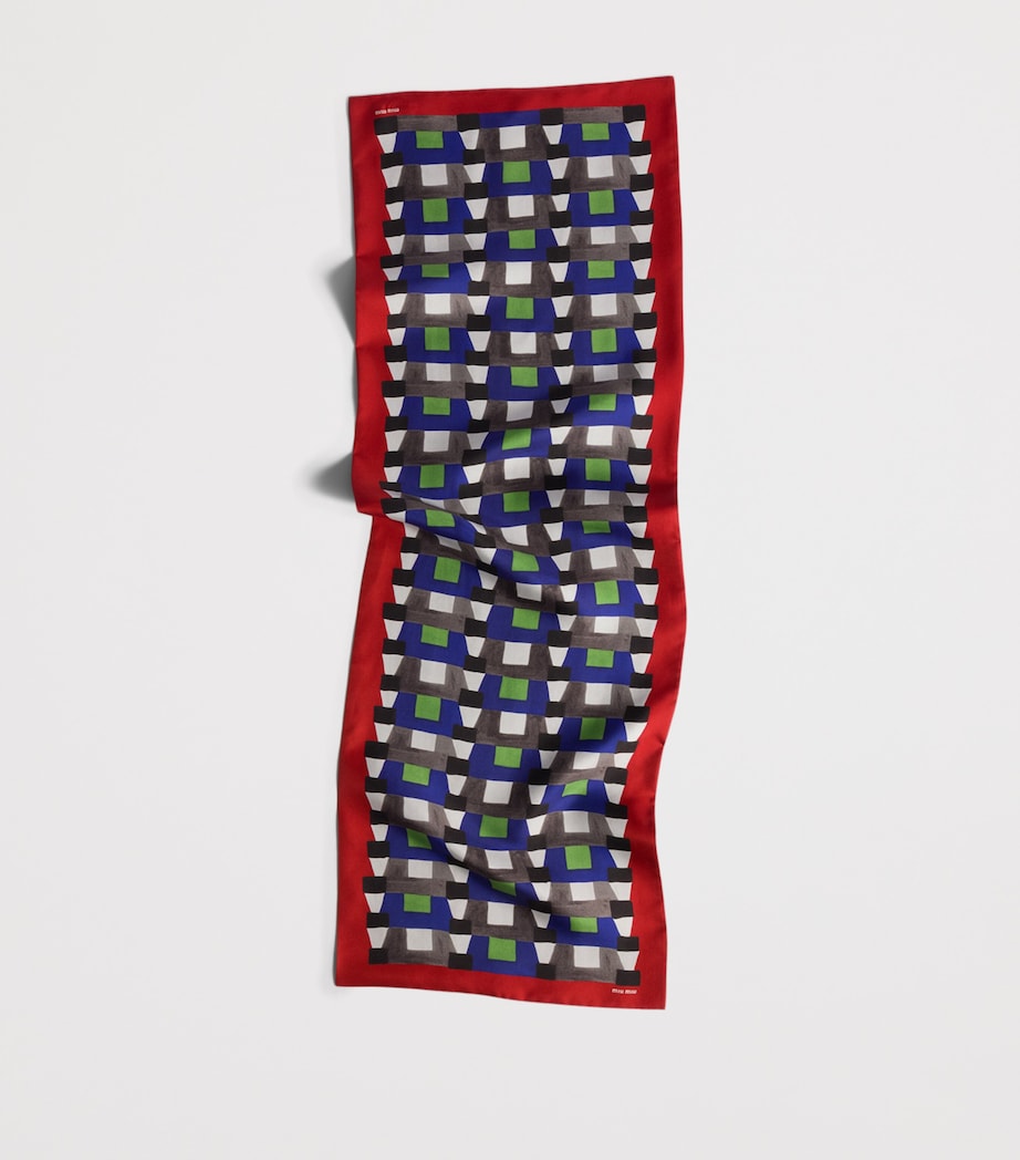 Bedruckter Miu Miu Seidenschal 137cm - britisches Produkt