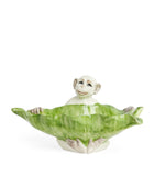 Les-Ottomans monkey leaf ceramic dish 15cm, UK version