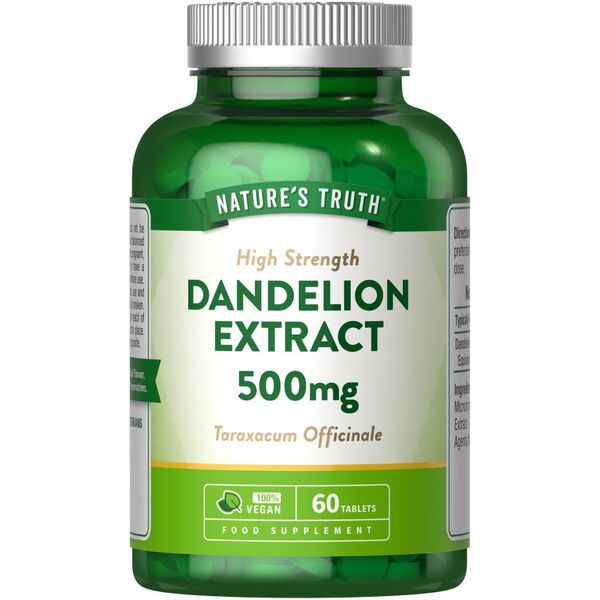 Nature's Truth dandelion supplement 500mg 60 tablets, UK version