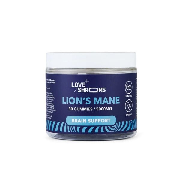 Love Health Lion's Mane Mushroom Gummies 30 gummies, imported from the UK