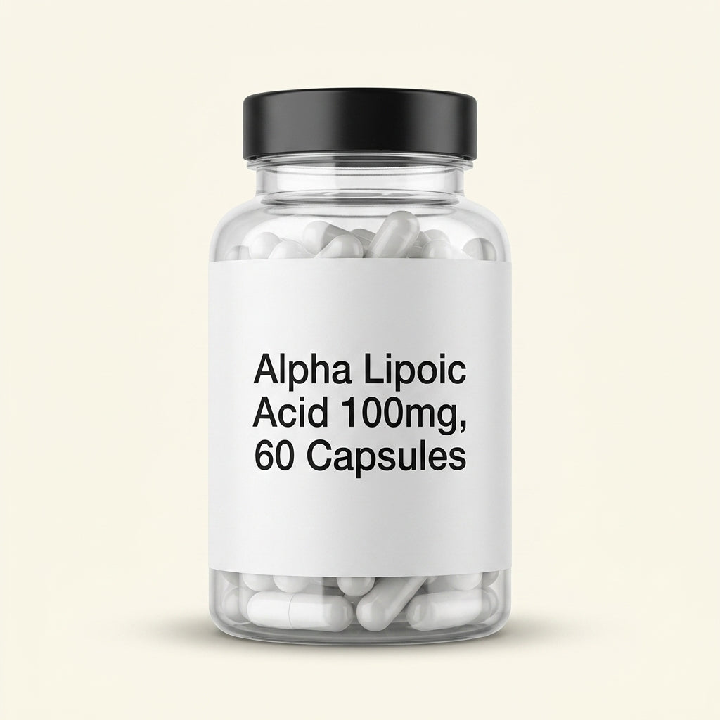Holland & Barrett Alpha Lipoic Acid supplement 100mg 60 capsules, UK version