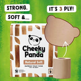 Cheeky Panda unbleached bamboo toilet paper 45 rolls, imported from the UK