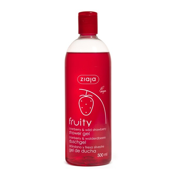 Ziaja cranberry and wild strawberry shower gel 500ml, UK version