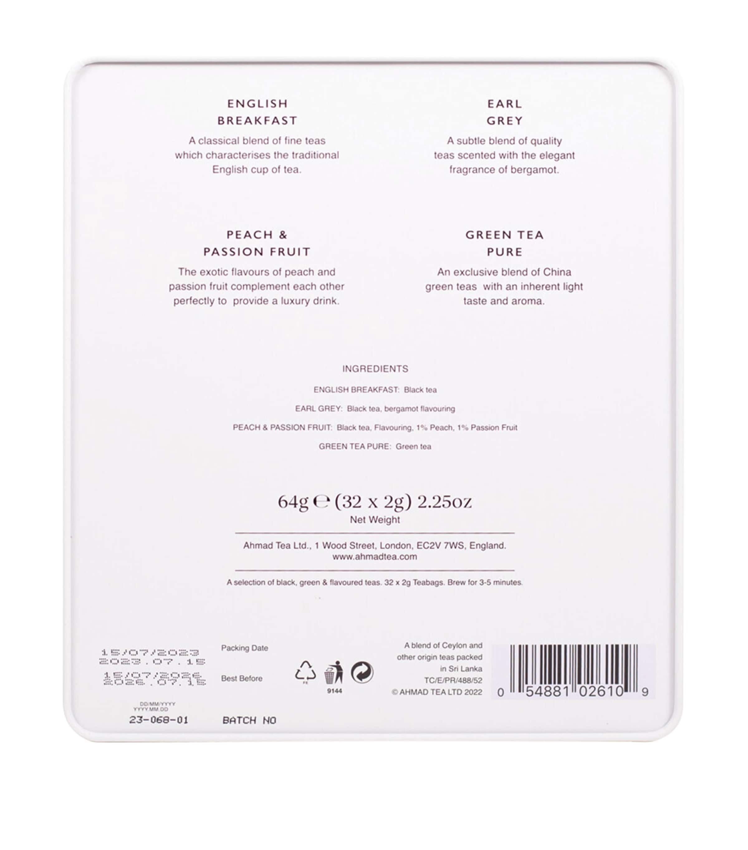 Ahmad Tea Royal Tea Selection 32 tea bags - British product