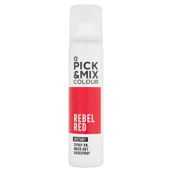 Pick & Mix Temporary Hair Colour Spray Black 75ml GOODS Superdrug Red  