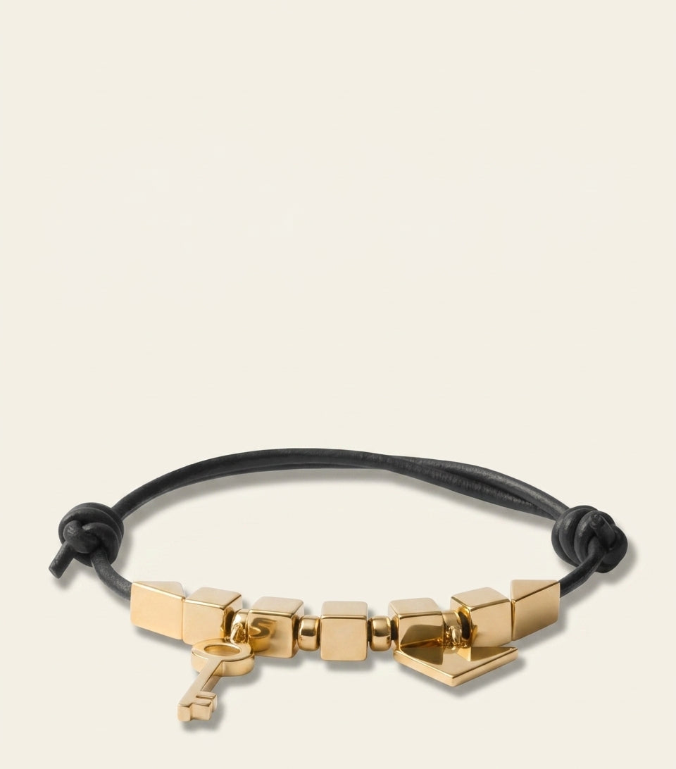 Prada nappa leather beaded bracelet adjustable fit, UK version