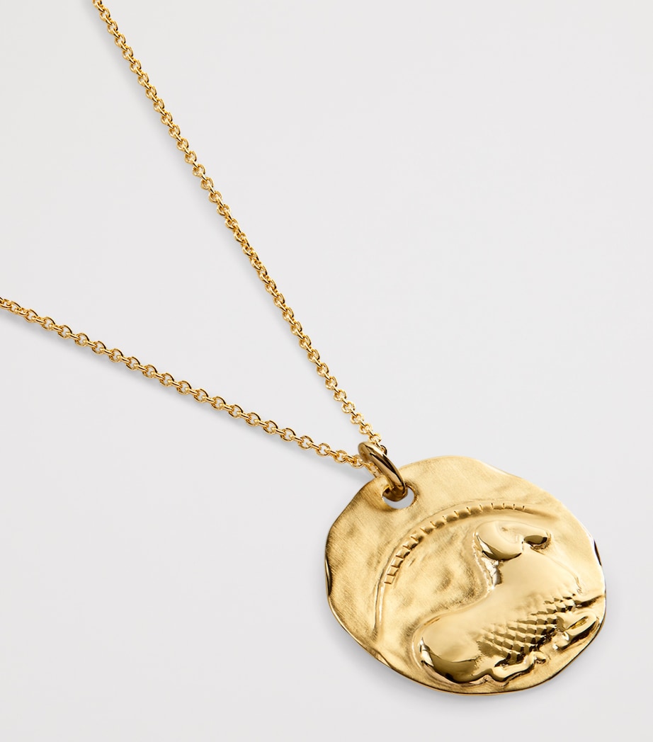 Monica Vinader Aries zodiac necklace gold vermeil - British product