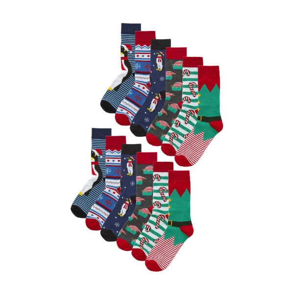 Sock Snob Christmas socks 12 pair multipack (British brand)