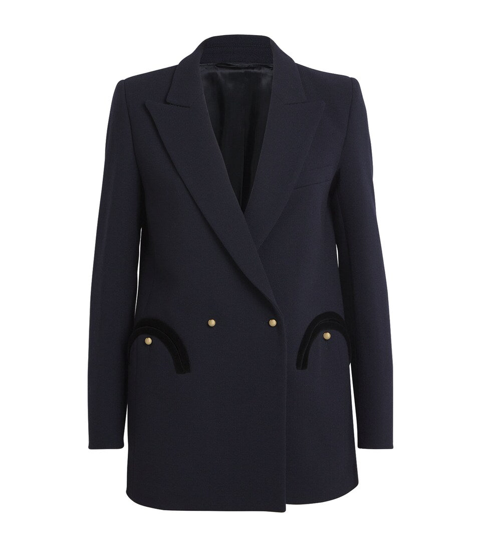 Regular Fit Virgin Wool Overcoat with Notched Lapels