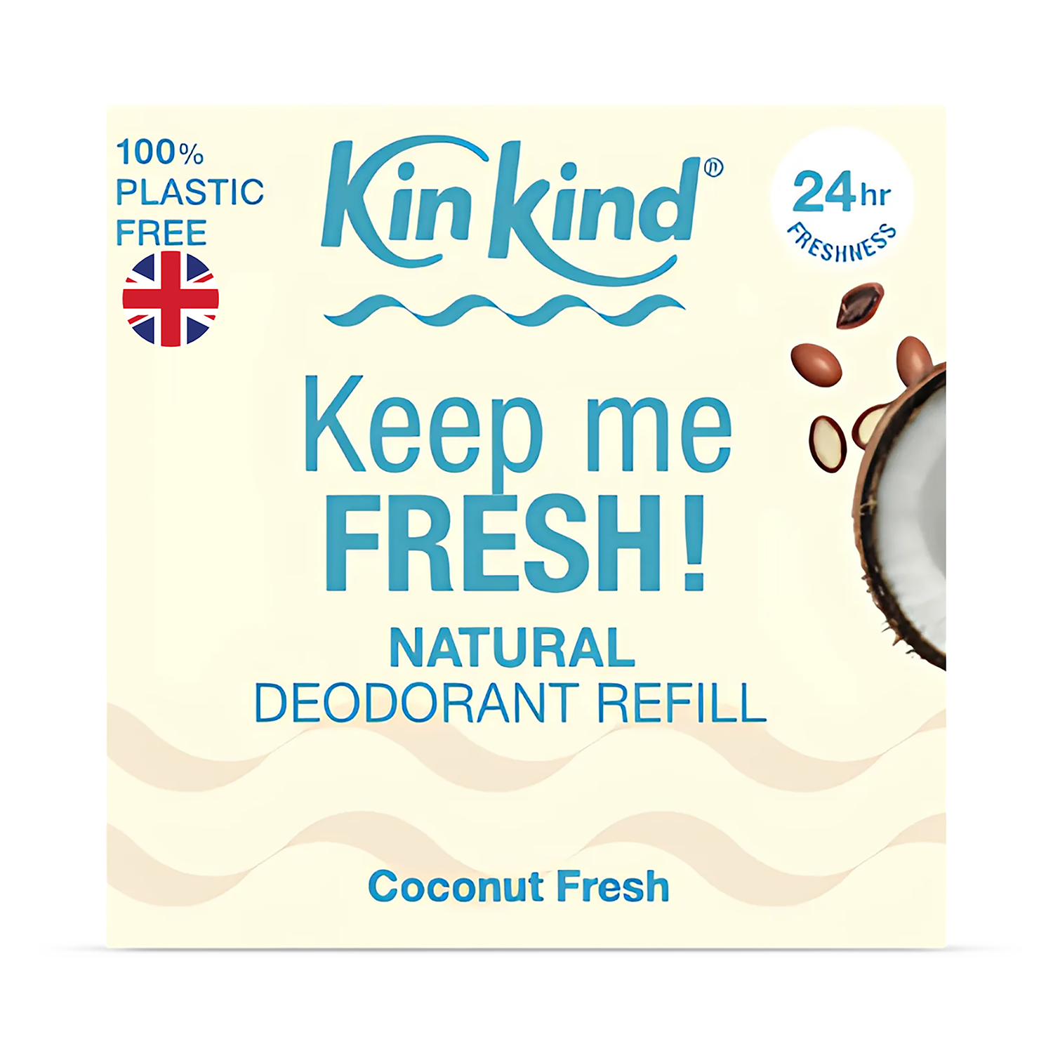 KinKind natural deodorant refill coconut fresh, imported from the UK