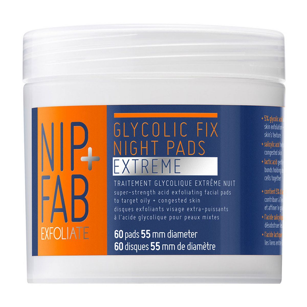 Nip+Fab Glycolic Fix Night Pads 60 packs extreme GOODS Boots   