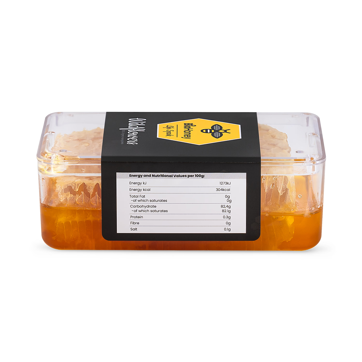 BioHoney organic raw honeycomb wildflowers 200g (British brand)