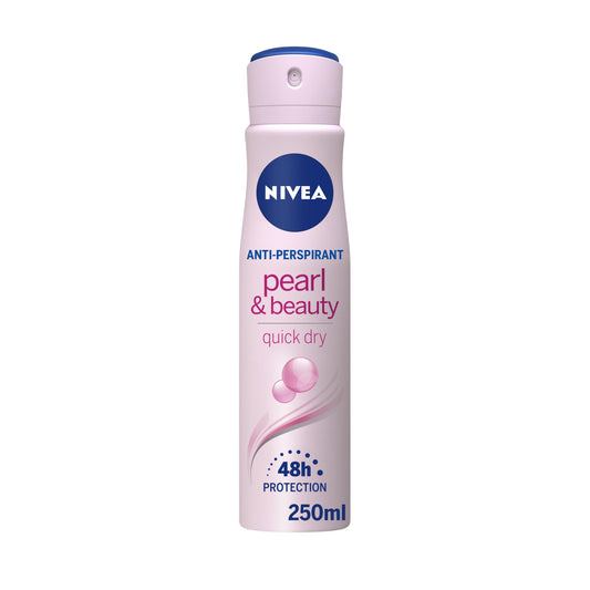 Nivea Pearl & Beauty Anti Perspirant Deodorant Spray 250ml face & body skincare Sainsburys   