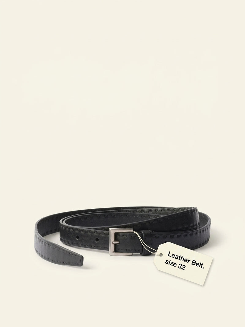 Prada antiqued leather belt with adjustable buckle (British brand)