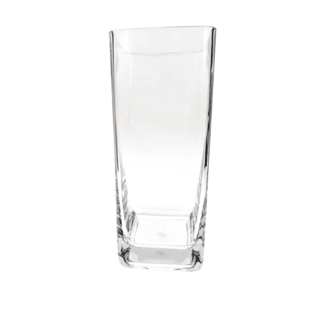 Habitat Medium Round Edge Square Glass Vase - Clear