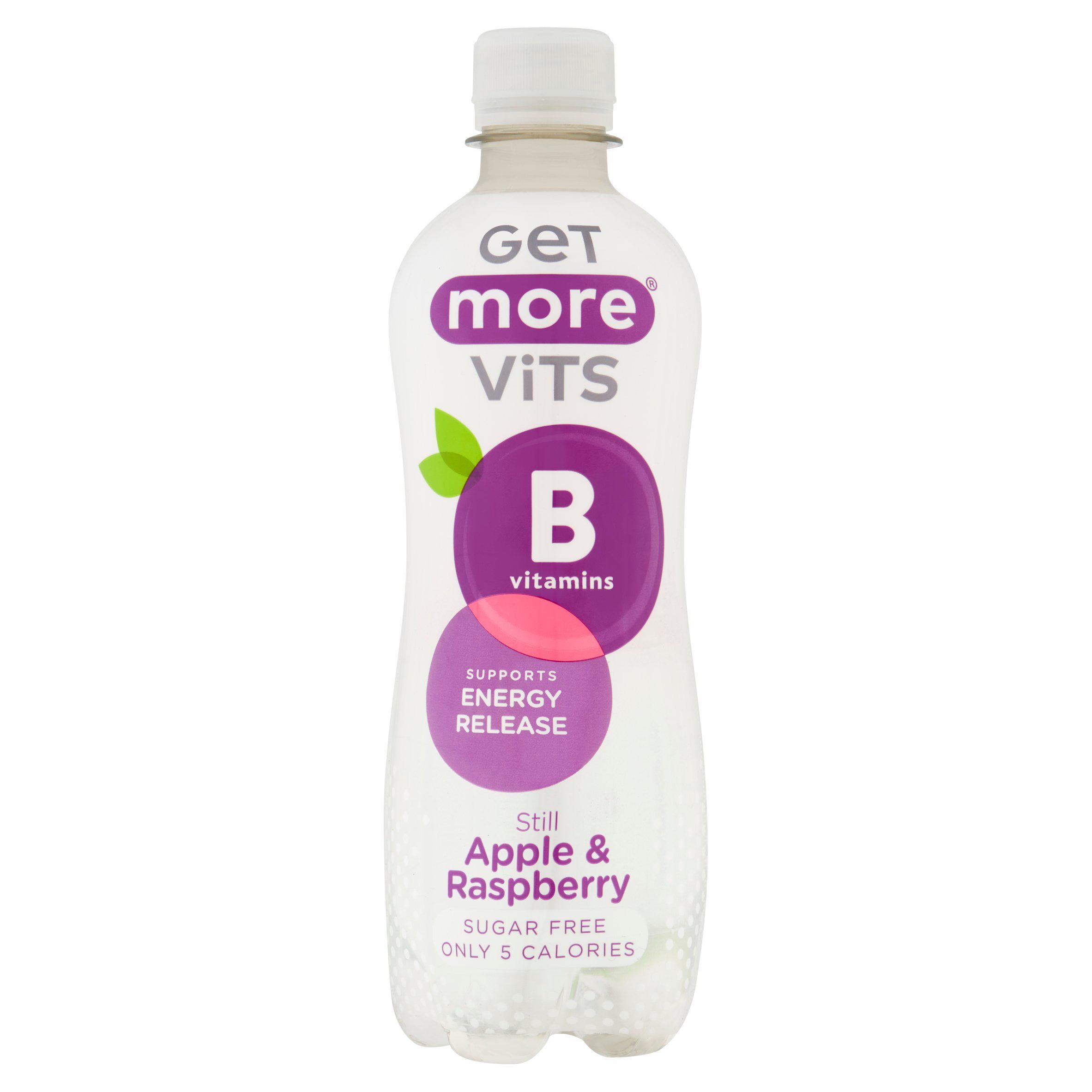 Get More Vits B Vitamins Still Apple & Raspberry Drink 500ml GOODS Sainsburys   