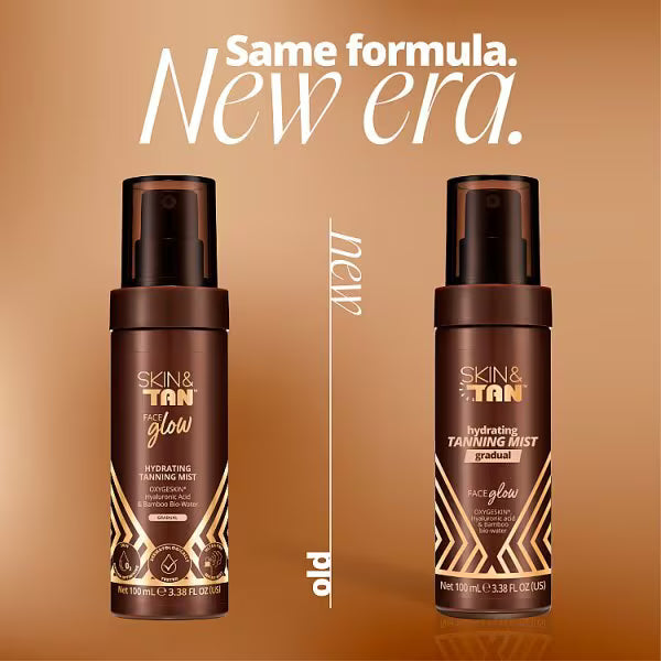 Skin & Tan Face Glow Hydrating Tanning Mist 100ml (British brand)