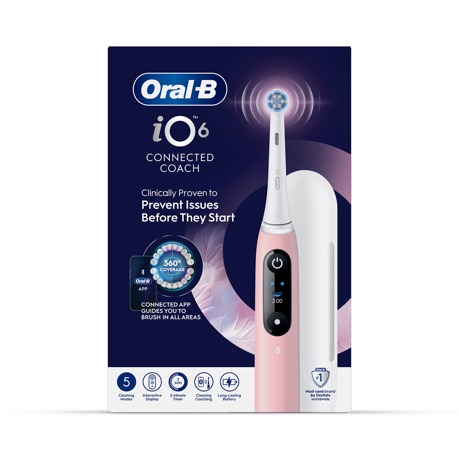 Oral-B iO 6 electric toothbrush pink - British product