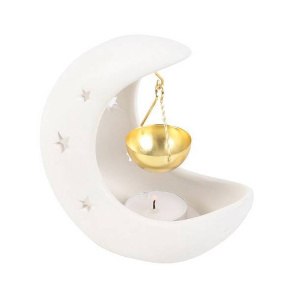 Something Different Crescent Moon Hanging Oil Burner (British brand)