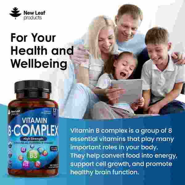 Vitamin B Complex - High Strength Tablets - All B Vitamins