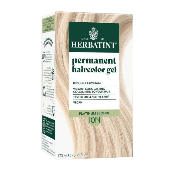 Herbatint Platinum Blonde 10N hair colour kit, imported from the UK